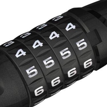 Велосипедний тросовий замок ABUS Steel-O-Flex Tresorflex 6615C з кодовим механізмом і кріпленням, сталевий, рівень безпеки 5