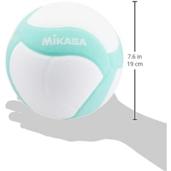 Волейбольний м’яч MIKASA Smile Lesson Valley №4, 210г, біло-зелений, VS210W-G, рекомендований тиск 0,10-0,15 кгс/см²