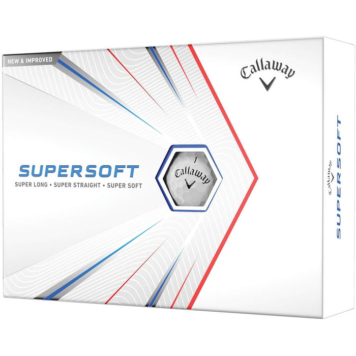 М'ячі для гольфу Callaway Supersoft 12 шт. для відчуття та довговічності