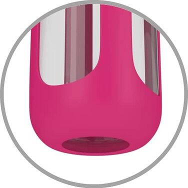 Скляна пляшка для води Be-Active 1000 мл з боросилікатного скла, BPA Free, з силіконовим чохлом, гаряче рожевий колір