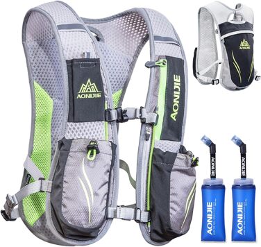 Рюкзак TRIWONDER Ultralight 5.5 л з 2 пляшками, сірий