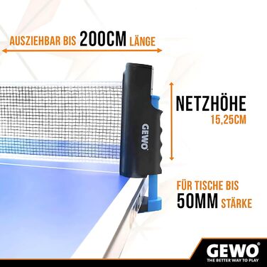 Набір для настільного тенісу GEWO Midi - 2 ракетки, 3 м'ячі, 18,5x11 см