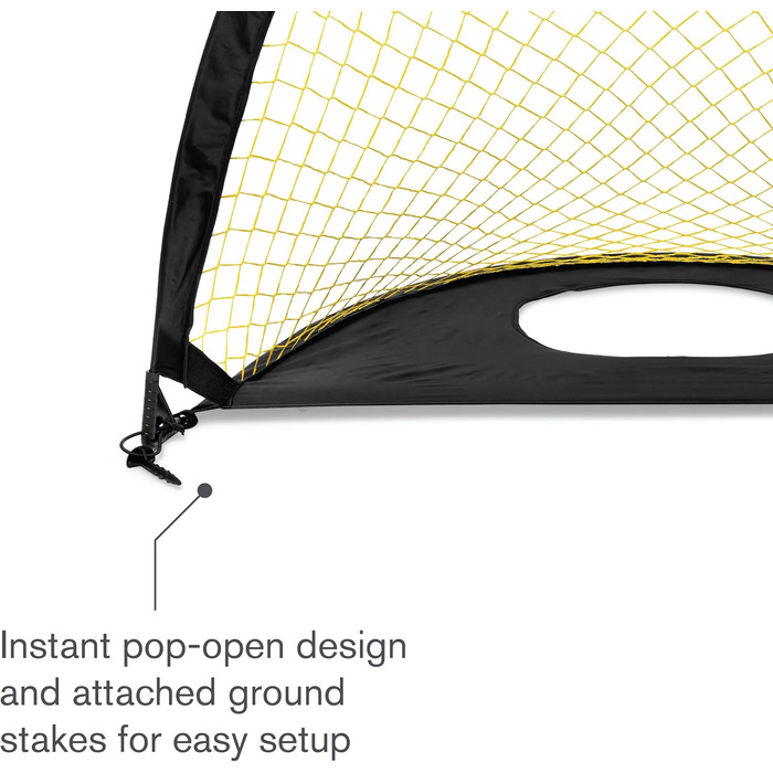 Тренер унісекс SKLZ для футбольних цілей 4x3 фт Чорний/Жовтий