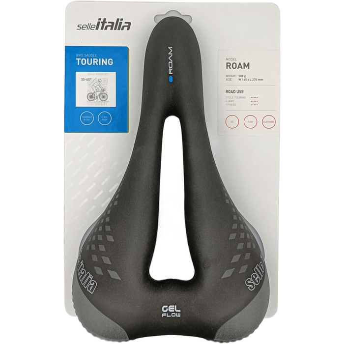 Сідло для шосейного велосипеда Selle Italia, анатомічне, легке