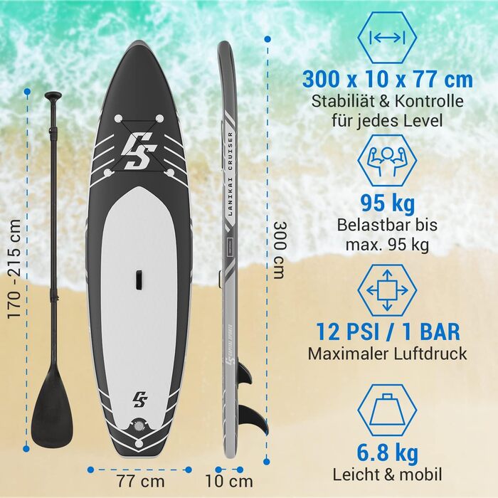 Набір SUP дошок, весло, насос, сумка 9'8