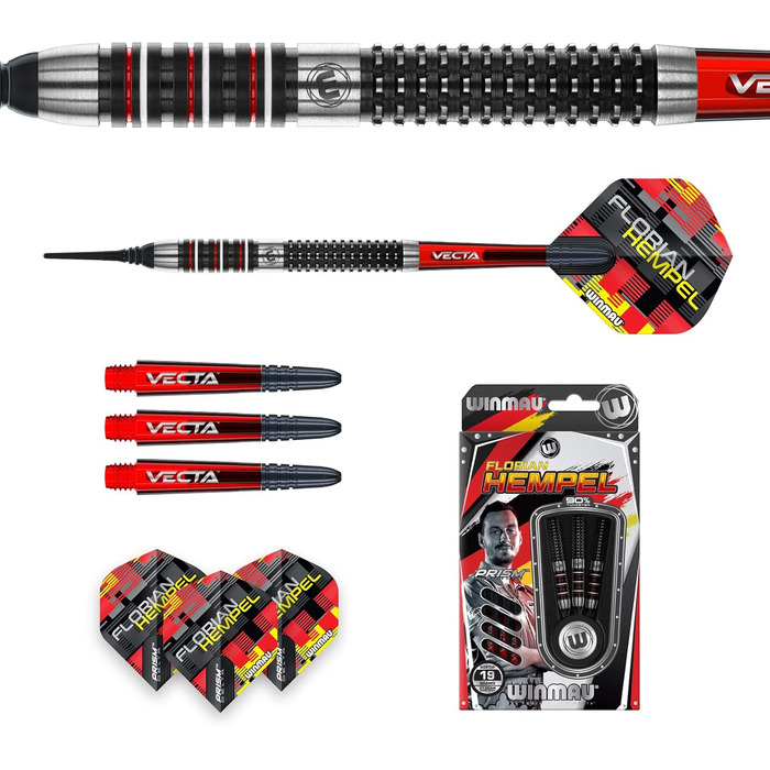 Дротики WINMAU Soft FloHempel 21г NT90 Чорний