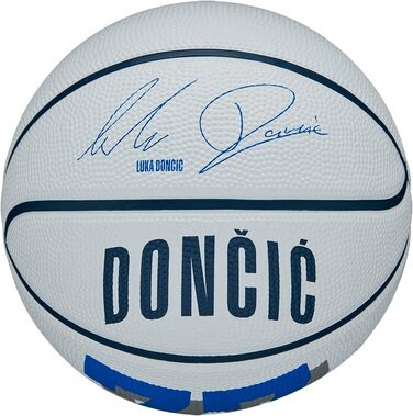 Баскетбол на відкритому повітрі WILSON NBA Player Icon розмір 7 74,9 см і міні-розмір (3, Лука Дончич)