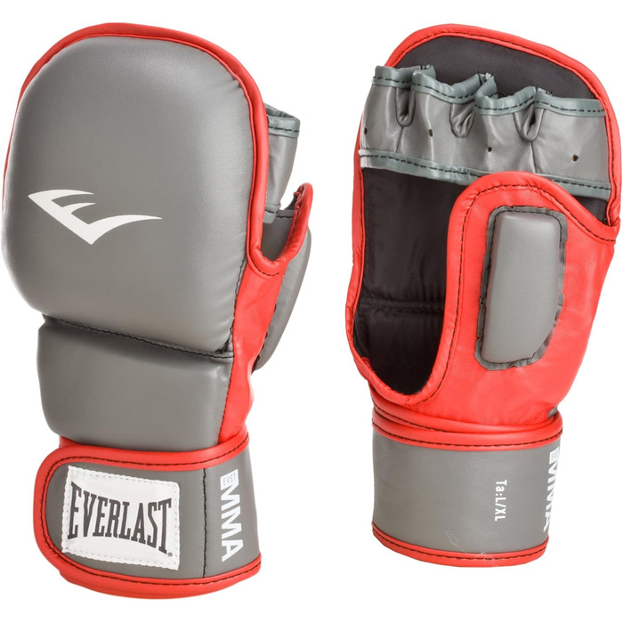 Боксерські рукавички Everlast Train Advanced MMA, 200 г S/M Червоний/Сірий