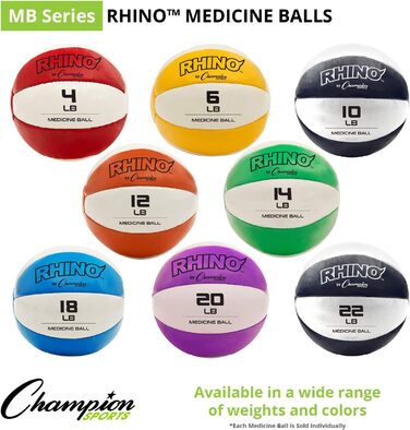 Медичний м'яч Champion Sports зі шкіри