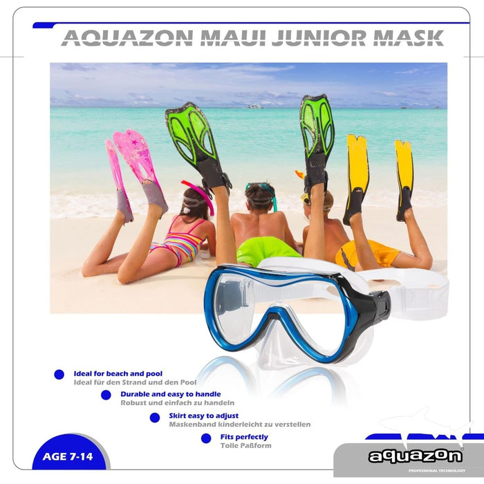 Окуляри AQUAZON Maui - Clear Look, силікон, 7-12 років