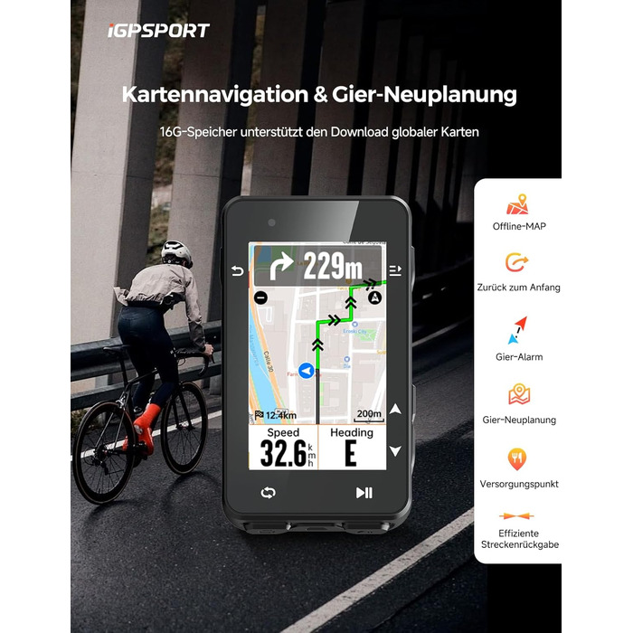 Велокомп'ютер iGPSPORT iGS630S GPS, 2.8'', 16 ГБ, BLE5.0/ANT, IPX7