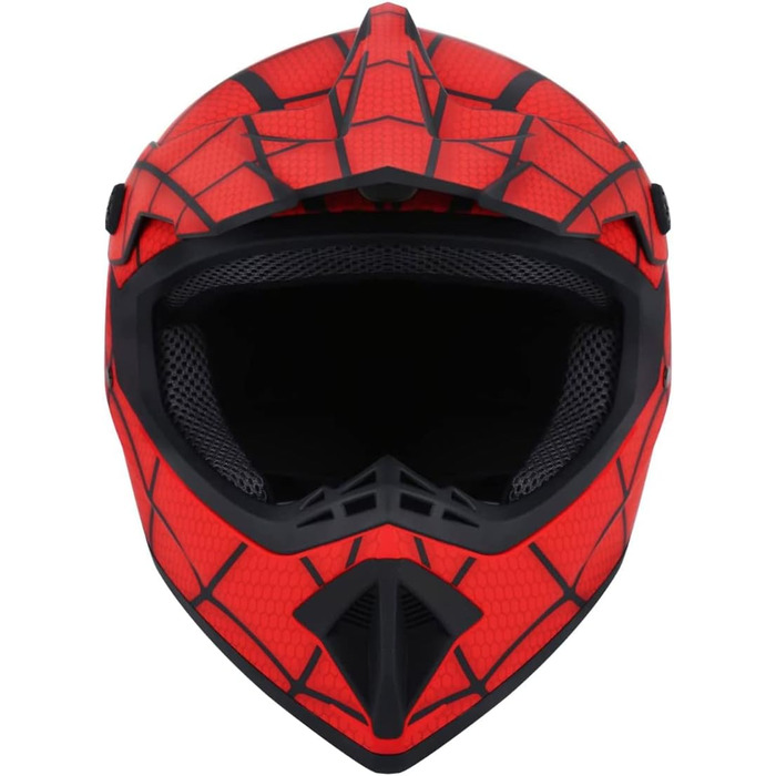 Дитячий мотокросовий шолом Senhill Spiderman, повнолицевий, DOT, з окулярами, для мотоцикла, велосипеда, унісекс