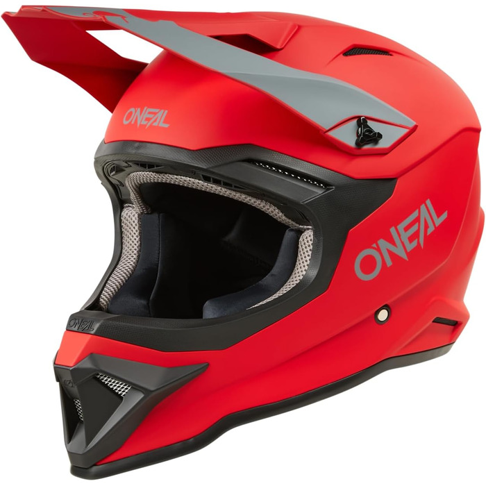 Дитячий мотокросовий шолом O'NEAL 3SRS Youth Solid V.24, ABS, вентиляція, червоний, розмір S