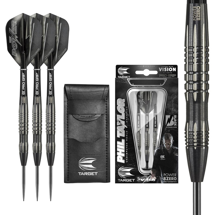 Мішені для дартсу Phil Taylor Power 8-Zero 1 Steeldarts 80% Вольфрам, 21/23/25G