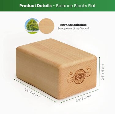 Блоки WOODPOWER BalanceBlocks (Flat Edition) I Блоки стійки на руках і блок для йоги в одному - підтримуйте зап'ястя під час тренувань з власною вагою, гімнастики, акробатики, йоги та іншого (2 шт. и)