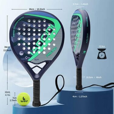 Ракетка IANONI Padel вуглецеве волокно Eva (T-PR8300-BLUE-2)