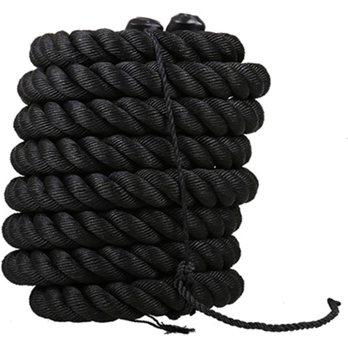 Мотузка NENGGE Battle Rope 100 Poly Dacron, 38MM*9M, чорна