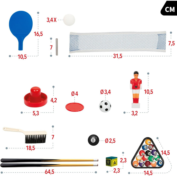 Стіл ColorBaby 85328 4-в-1 з ніжками CBGames, багатоігровий