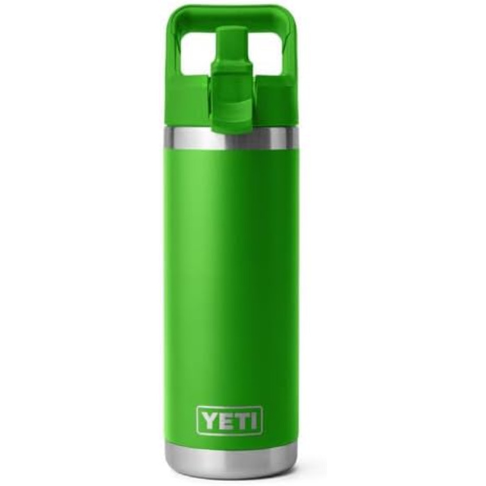 Термобутилка YETI Rambler C з трубочкою, вакуумна, нержавіюча сталь, 532 мл, зелена