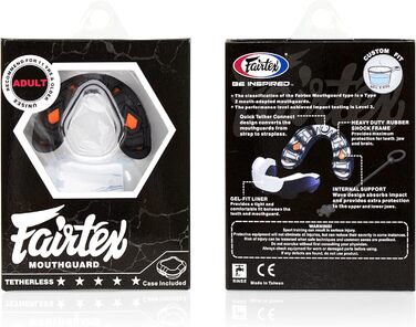 Капа Fairtex MG3 Gel Чорний, Муай Тай, Кікбоксинг, ММА