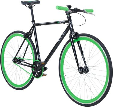 Велосипед Galano Blade Fixie 28 Ретро Міський чорний/зелений 53 см