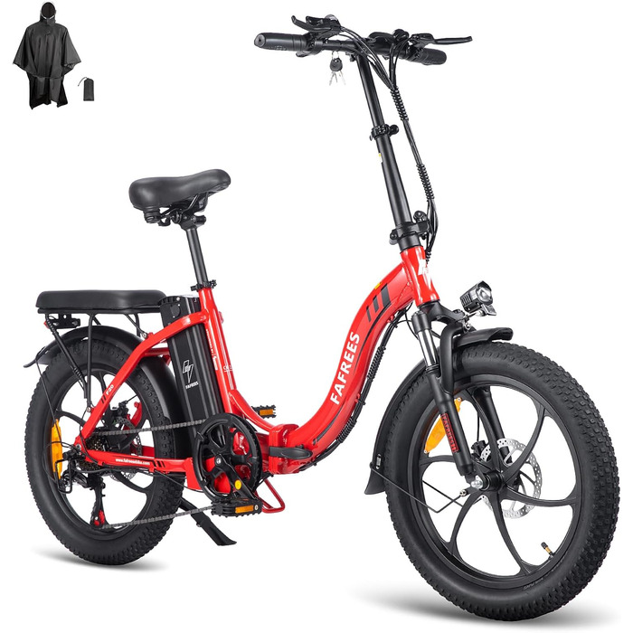 Складаний велосипед Fafrees E-Bike 20 36V 16AH 250Вт Shimano 7S (червоний)