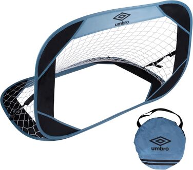 Футбольні ворота Umbro - 110 x 78 x 78 см - Футбольні ворота з дорожньою сумкою - Футбольні ворота для садових дітей та дорослих - Футбольні тренувальні аксесуари для приміщень та вулиці - Пластик - Чорний