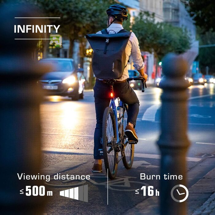Комплект велосипедних LED ліхтарів SIGMA AURA 60 та INFINITY, акумуляторні, переднє і заднє світло, водозахищені, StVZO сертифіковані