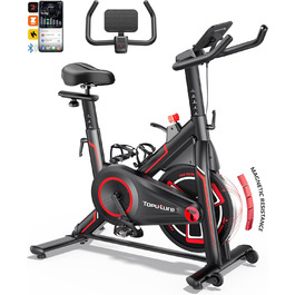 Велотренажер Heimtrainer з APP, тихий LCD ергометр до 150 кг, 15 кг маховик, спінінг-байк для дому з регулюванням опору та м'яким сидінням