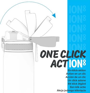 Пляшка для води Ion8, герметична, BPA-free, 500 мл, з коалами, та пляшка для води Ion8, нержавіюча сталь, 600 мл, бірюзова
