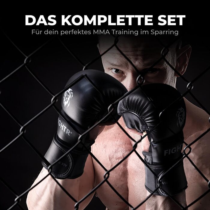 Рукавички для MMA FIGHTR, спаринг, 07 oz, з посиленою амортизацією, для боксу, кікбоксингу та єдиноборств, з чохлом