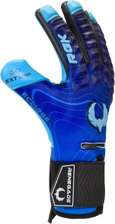 Воротарські рукавички Renegade GK Eclipse з фіксацією пальців, 4+3 мм EXT Contact Grip, максимальне зчеплення, захист і комфорт, для чоловіків і підлітків, розміри 7-12, рівень 5