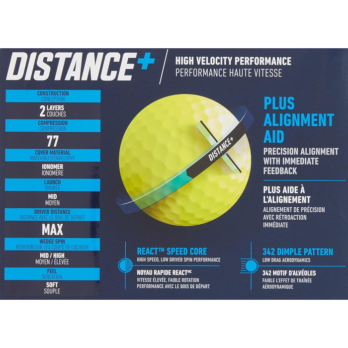 М'ячі Taylormade Distance 2021 для гольфу