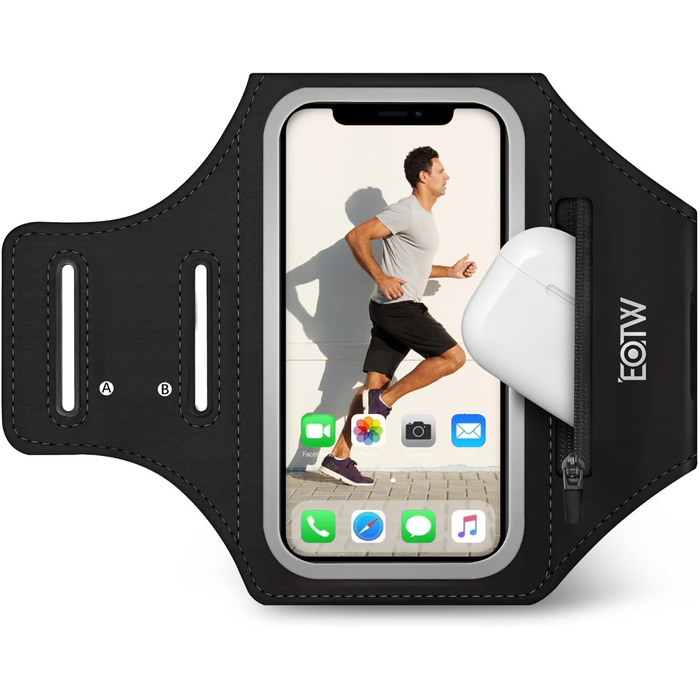 Тримач для телефону Jogging Sports з сумкою для Airpods iPhone/Galaxy/Pixel