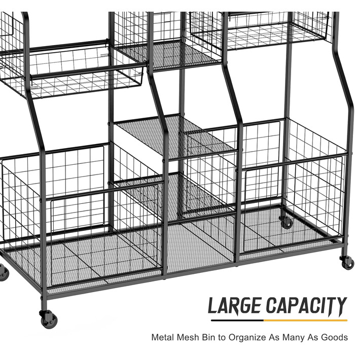 Органайзер для інвентарю, полиця для м'ячів, візок для зберігання"