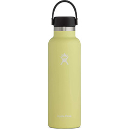 Термобутилка HYDRO FLASK 621 мл з нержавіючої сталі, ізольована спортивна пляшка з герметичною кришкою Flex Cap, стандартна шийка, Pineapple, придатна для миття в посудомийній машині
