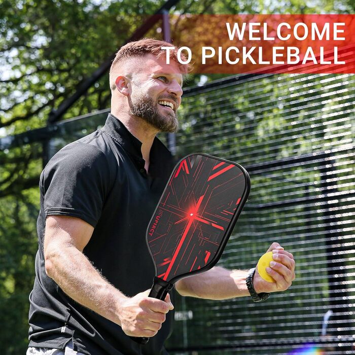 Набір HUPIRCT Pickleball 2 весла зі скловолокна, 4 м'ячі, сумка