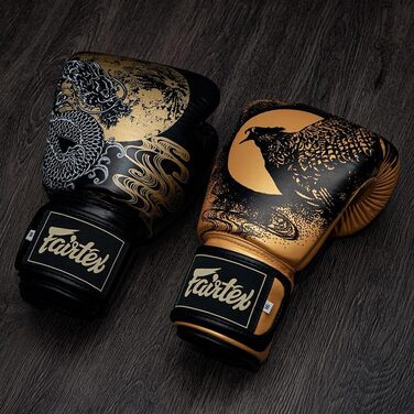 Боксерські рукавички Fairtex BGV26 Harmony Six чорні/золоті, 16 унцій