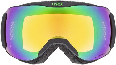 Гірськолижні окуляри Uvex Unisex Downhill 2100 Cv () (One Size, чорний килимок/зелено-помаранчевий)