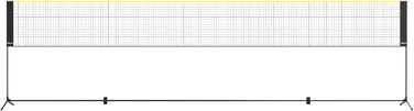 Сітка для бадмінтону VEVOR, волейбольна сітка з регулюванням висоти, складна сітка для піклболу 420/510/606 см, портативний набір тенісних сіток з палицями, підставкою та сумкою для перенесення (6060 x 1550 x 1030 мм, чорна)