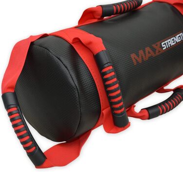 Груша MaxStrength з наповнювачем 10 кг, кросфіт/ММА, чорна/червона