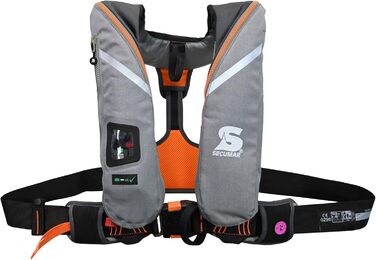 Жилет рятувальний автоматичний Secumar Survival 220 Harness сірий/помаранчевий