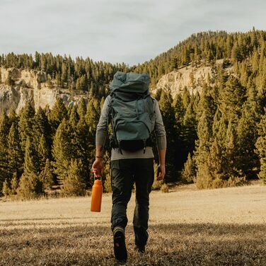 Спортивна пляшка для води bottlebottle, 1л, ізольована, нержавіюча сталь, з трубочкою та контейнером для пігулок, помаранчева