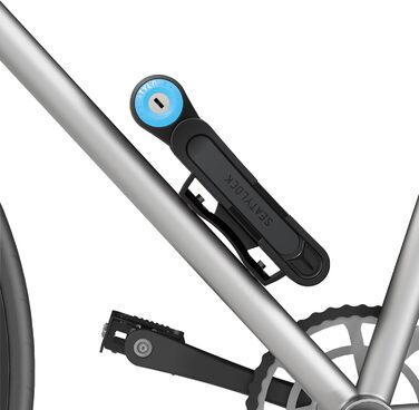 Складаний велосипедний замок FoldyLock Compact 85 см – високий рівень безпеки, з ключем і кріпленням, для електровелосипеда, самоката і мотоцикла
