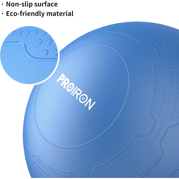 М'яч для вправ PROIRON, проти розриву з насосом для фітнесу та йоги