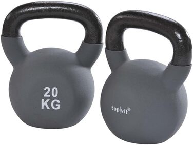 Гиря топvit kettle.bells 20 кг неопрен сірий