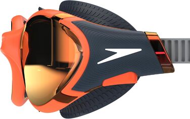 Окуляри для плавання Speedo Biofuse 2.0 Mirror для дорослих, унісекс, дзеркальні, колір Amber Wave/Steel/Crimson, універсальний розмір