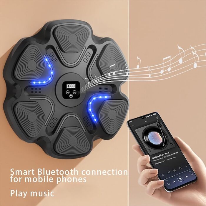 Музична Bluetooth бокс-машина для тренувань, електронна настінна ціль для боксу, розумна ударна установка