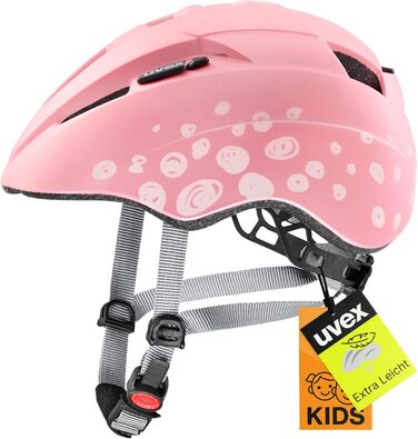 Дитячий велошолом uvex Kid 2 cc, легкий, регульований розмір, з можливістю встановлення LED-ліхтаря