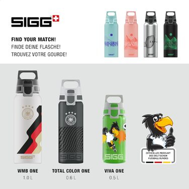 SIGG Алюмінієва пляшка для води WMB ONE, для газованих напоїв, герметична, легка, BPA-free, для туризму, 0,75 л та 1 л